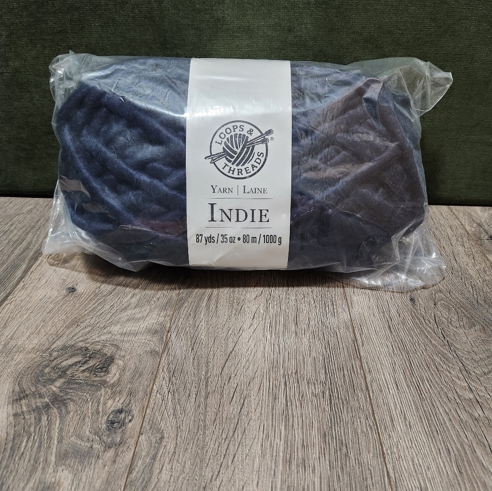 2/$15 (add 2 to bundle) Loops and Threads Indie in Navy Blue